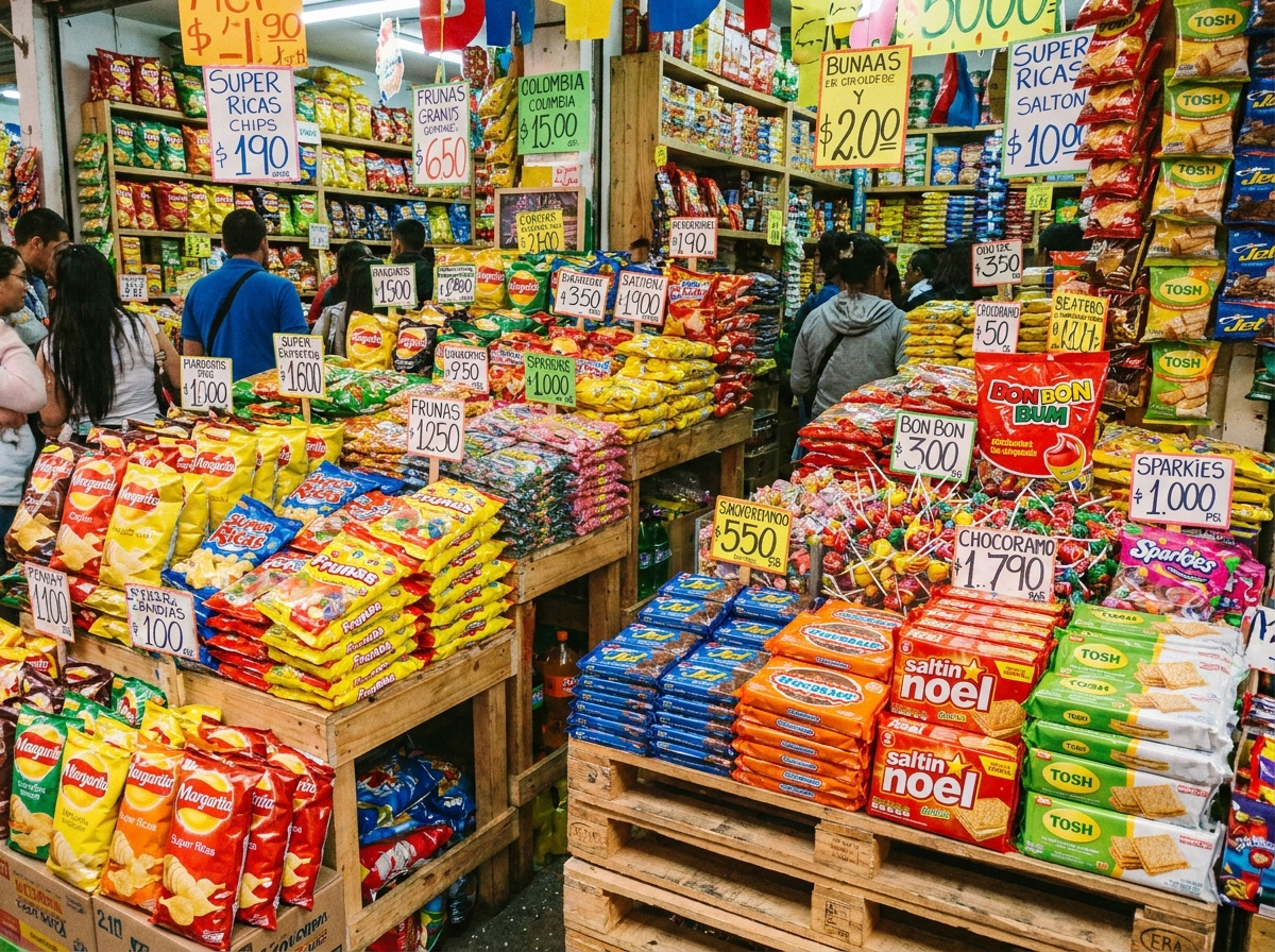 Todo en dulces y pasabocas.